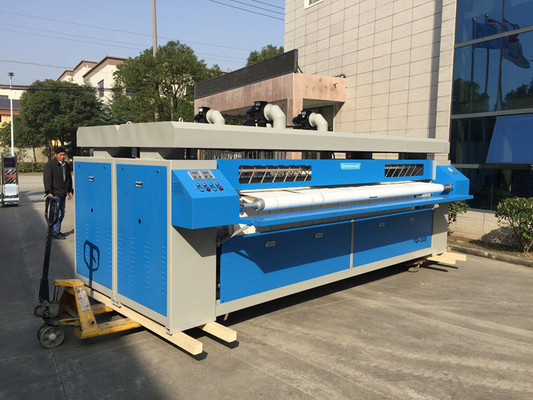 LPG Heated 304 Stainless Steel Roller Bed Sheet 2500mm Double Roller Flat Work Ironer Machine